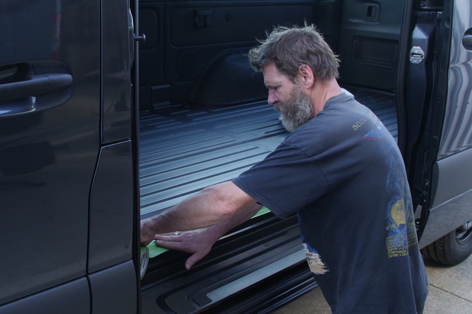 Braidens Working on Van Entry