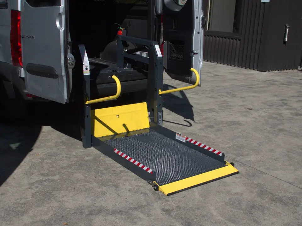 S2005 Hoist on ground back of van